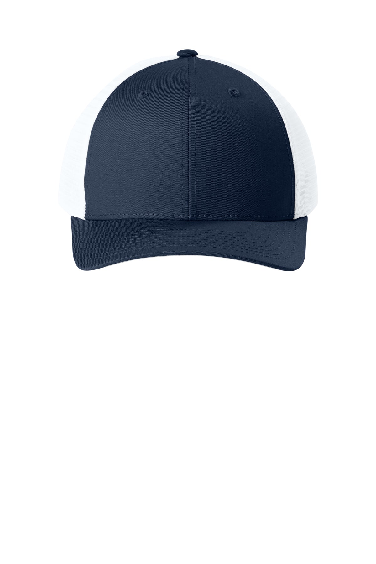 Joes USA Comfort Stretch Snapback Trucker Cap True Navy/ White Front