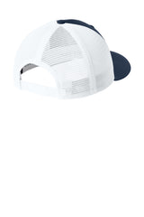 Joes USA Comfort Stretch Snapback Trucker Cap True Navy/ White Mesh Back