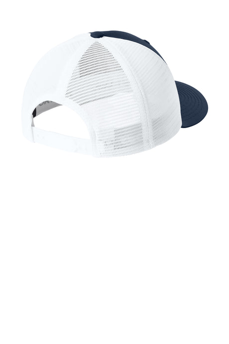 Joes USA Comfort Stretch Snapback Trucker Cap True Navy/ White Mesh Back