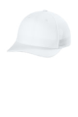 Joes USA Comfort Stretch Snapback Trucker Cap White/ White 3-4 View