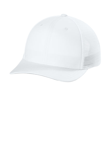 Joes USA Comfort Stretch Snapback Trucker Cap White/ White 3-4 View