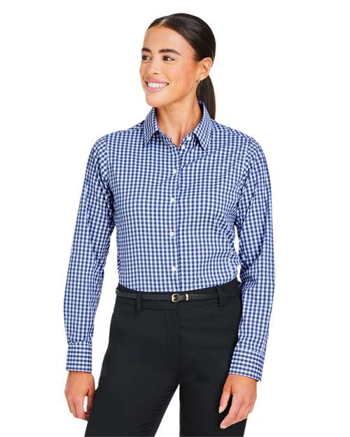 Joe's USA Women's CrownLux Performance® Gingham Dress Shirt