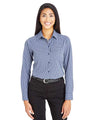 Joe's USA Women's CrownLux Performance® Tonal Mini Check Woven Dress Shirt