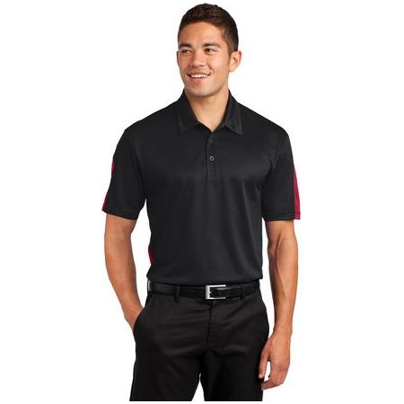 DRIEQUIP Men's Active Textured Colorblock Polo