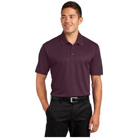 DRIEQUIP Men's Active Textured Colorblock Polo