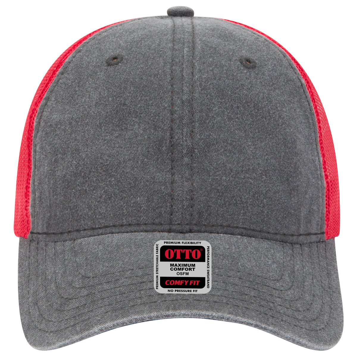 OTTO CAP "OTTO COMFY FIT" 6 Panel Low Profile Mesh Back Trucker Hat OTTO 121-1202 Otto Cap