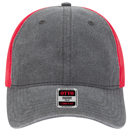 OTTO CAP "OTTO COMFY FIT" 6 Panel Low Profile Mesh Back Trucker Hat OTTO 121-1202 Otto Cap