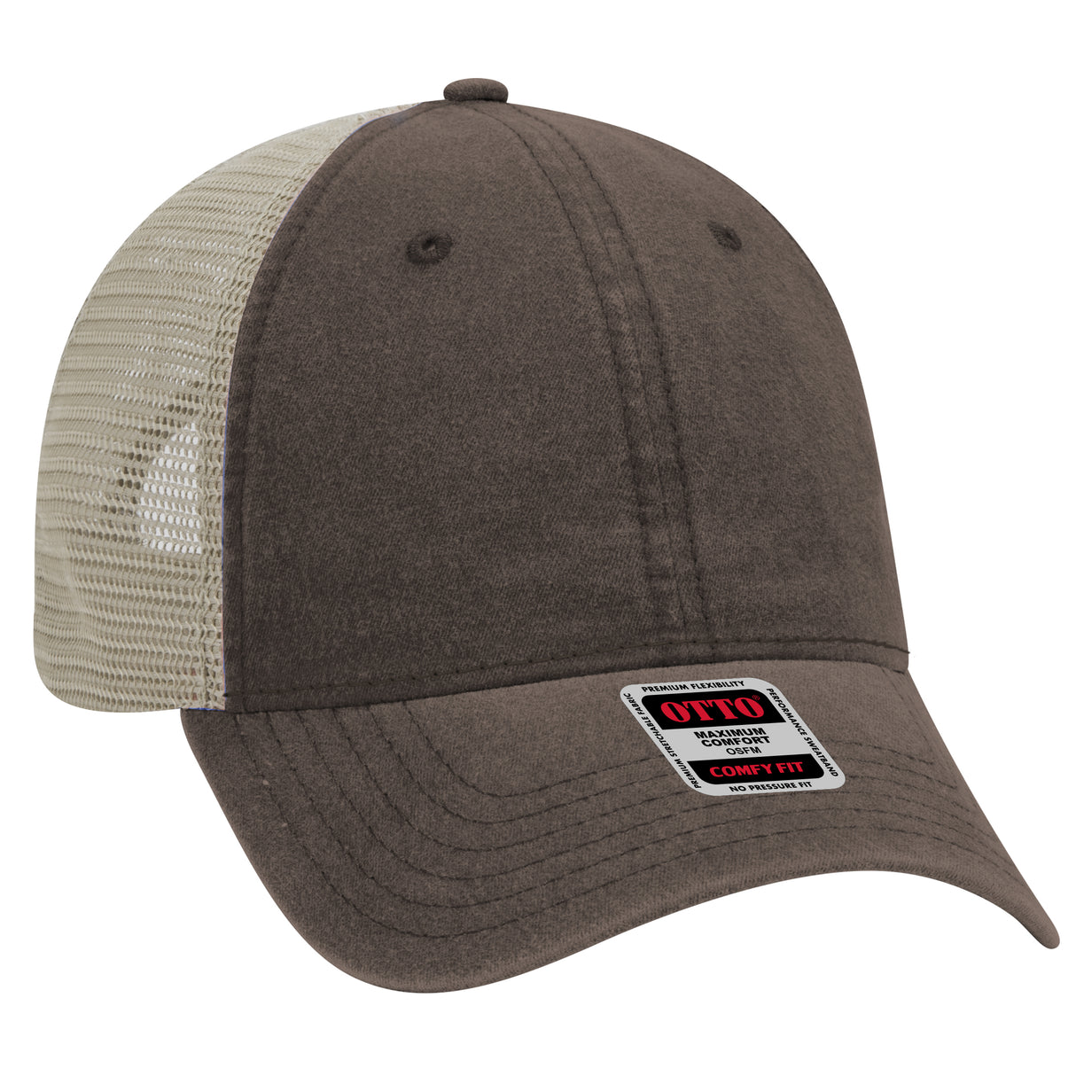 OTTO CAP® OTTO COMFY FIT® 6 Panel Low Profile Mesh Back Trucker Hat OTTO 121-1202