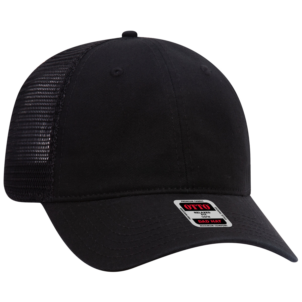 OTTO CAP® 6 Panel Low Profile Mesh Back Trucker Dad Hat OTTO 121-858