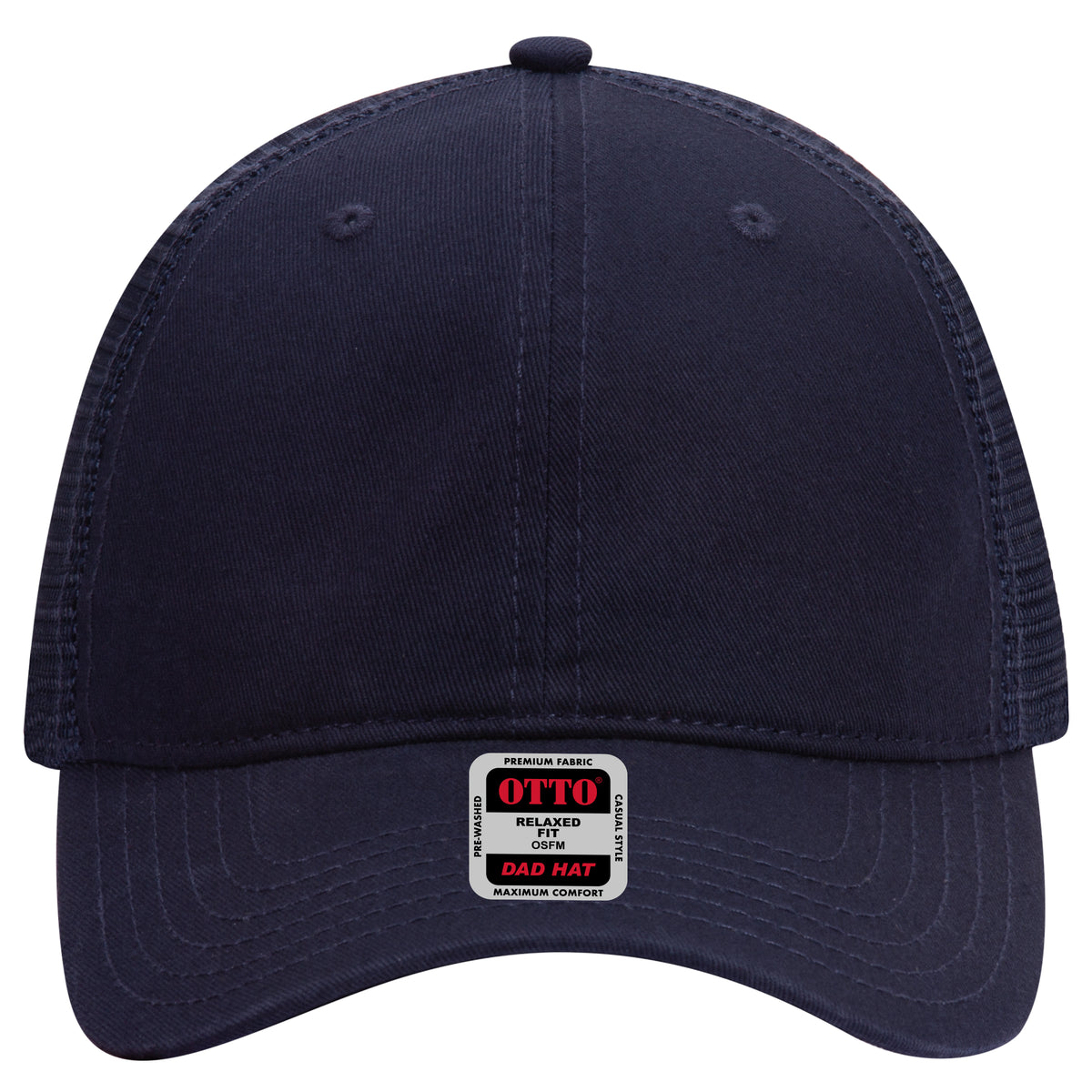 OTTO CAP 6 Panel Low Profile Mesh Back Trucker Dad Hat OTTO 121-858 Otto Cap