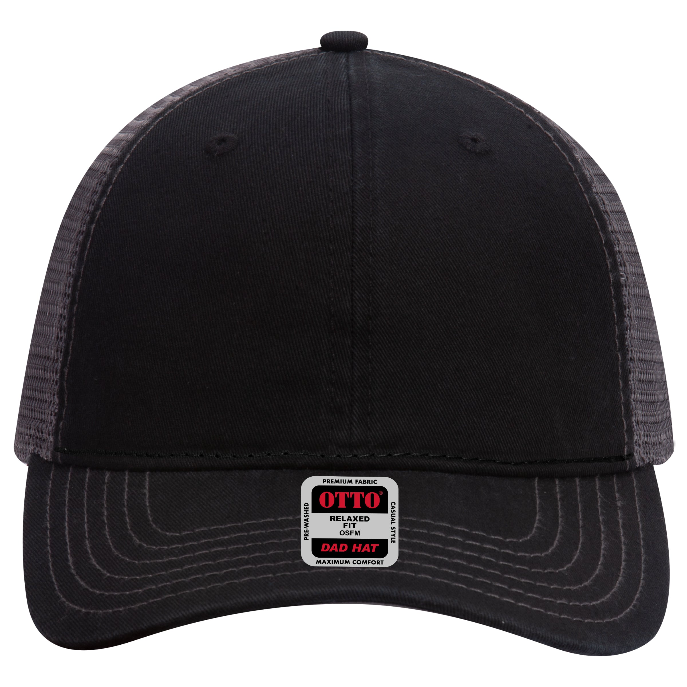 OTTO CAP 6 Panel Low Profile Mesh Back Trucker Dad Hat OTTO 121-858 Otto Cap