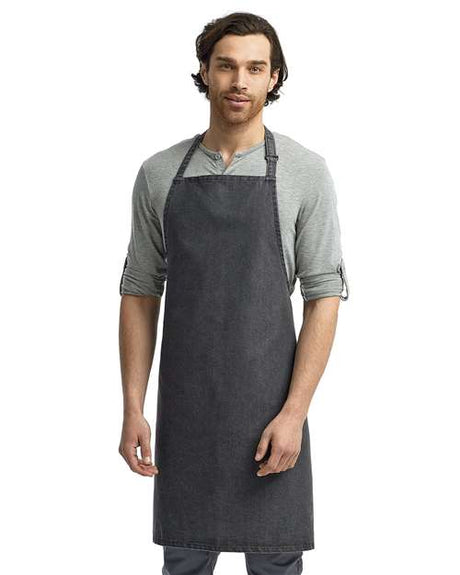 Artisan Collection by Reprime Recycled Bib Apron - Artisan Collection by Reprime RP150 Artisan Collection by Reprime Black Denim One Size