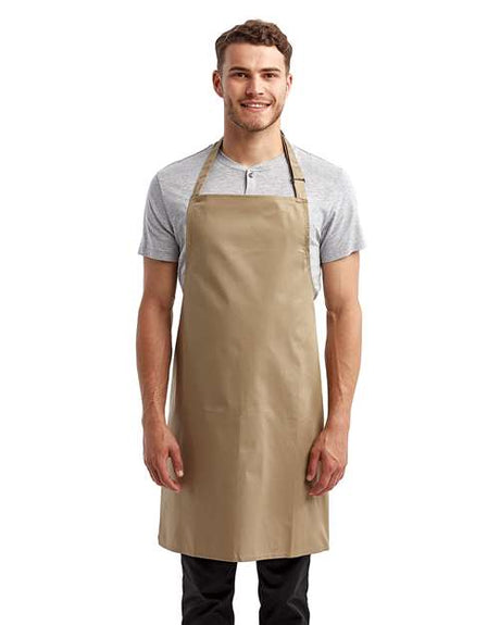 Artisan Collection by Reprime Recycled Bib Apron - Artisan Collection by Reprime RP150 Artisan Collection by Reprime Khaki One Size