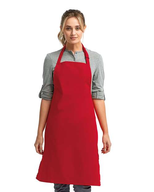Artisan Collection by Reprime Recycled Bib Apron - Artisan Collection by Reprime RP150 Artisan Collection by Reprime Red One Size
