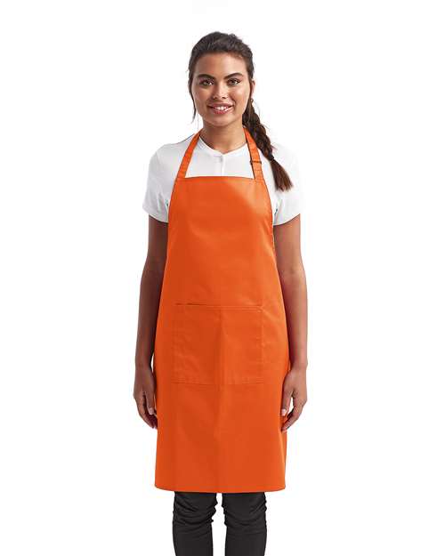 Artisan Collection by Reprime Recycled Bib Apron with Pocket - Artisan Collection by Reprime RP154 Artisan Collection by Reprime Orange One Size
