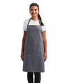 Artisan Collection by Reprime Recycled Bib Apron with Pocket - Artisan Collection by Reprime RP154 Artisan Collection by Reprime Steel One Size