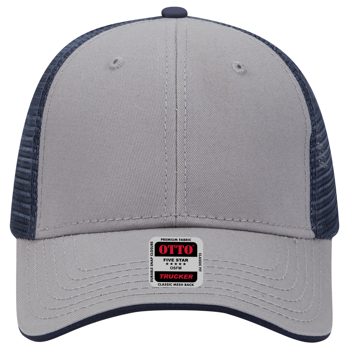 OTTO CAP 6 Panel Low Profile Mesh Back Trucker Hat OTTO 122-945 Otto Cap