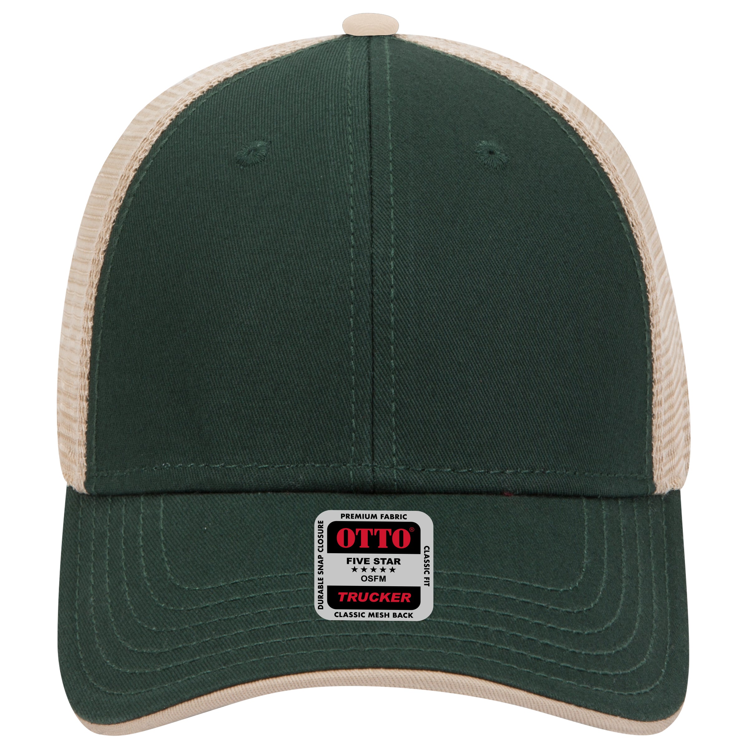 OTTO CAP 6 Panel Low Profile Mesh Back Trucker Hat OTTO 122-945 Otto Cap