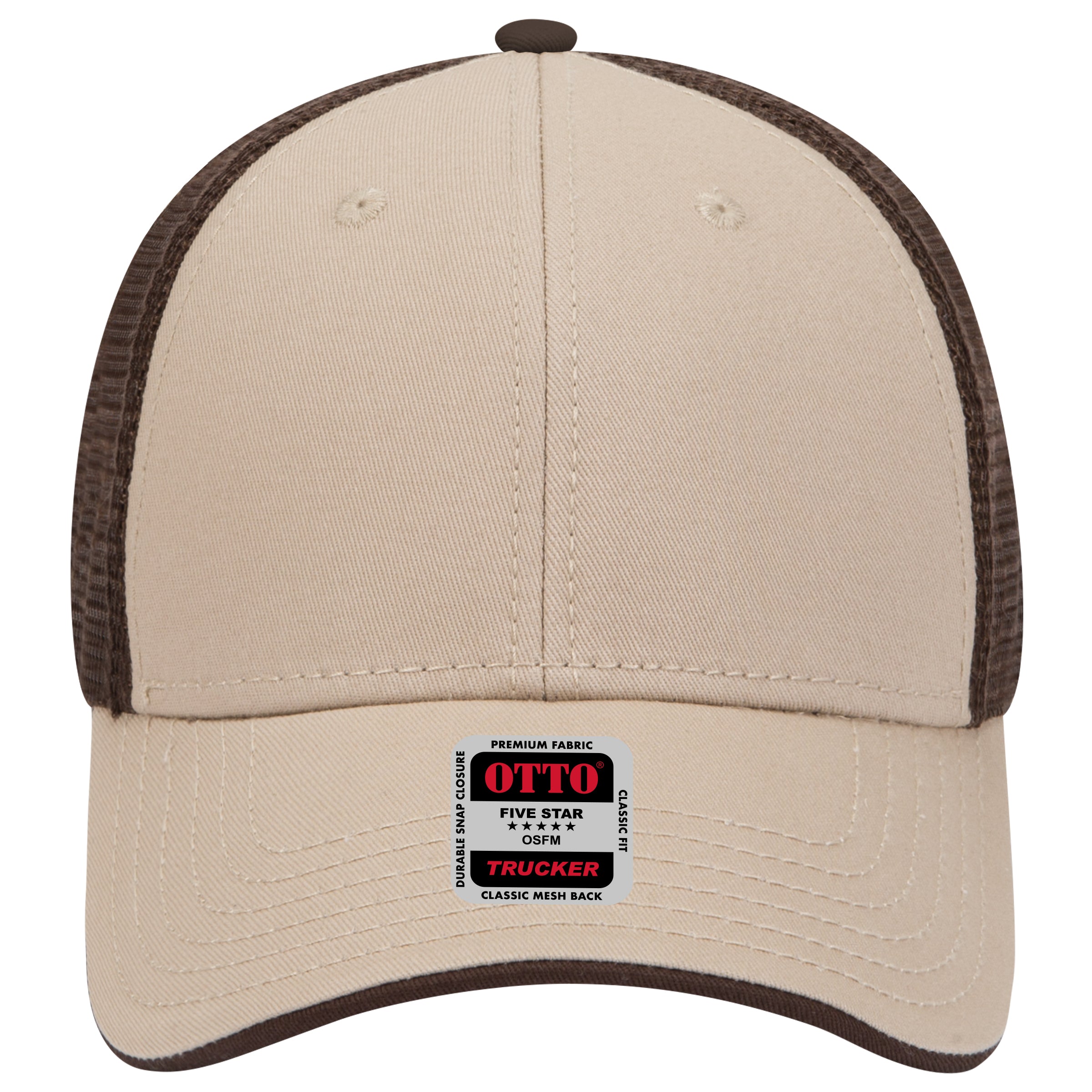 OTTO CAP 6 Panel Low Profile Mesh Back Trucker Hat OTTO 122-945 Otto Cap