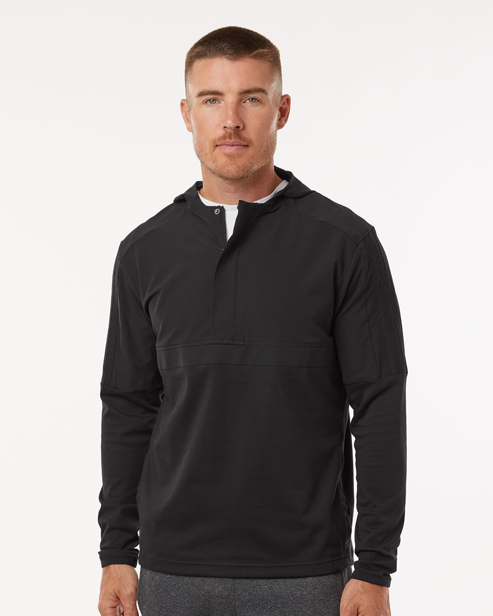 Adidas Men's Half-Zip Hooded Anorak - Adidas A607