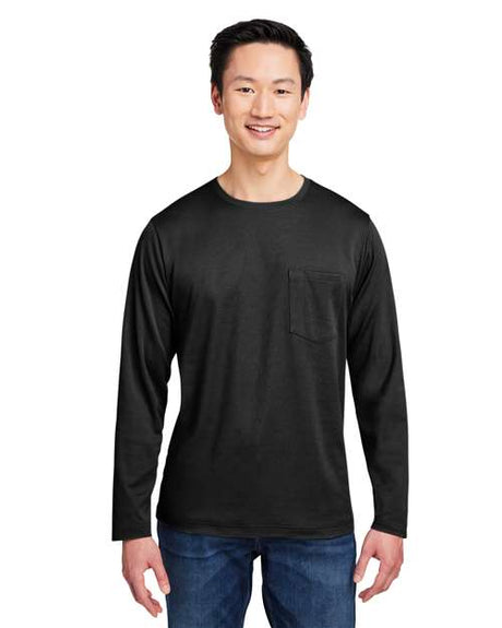 Harriton Unisex Charge Snag and Soil Protect Long Sleeve T-Shirt - Harriton 13866