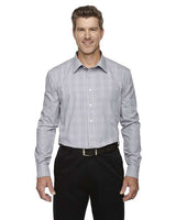 Joe's USA Men's Crown Collection® Glen Plaid Woven Dress Shirt