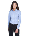 Joe's USA Women's Crown Collection® Glen Plaid Woven Dress Shirt