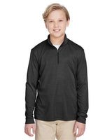 Team 365 Youth Zone Sonic Heather Performance Quarter-Zip Pullover - Team 365 TT31HY