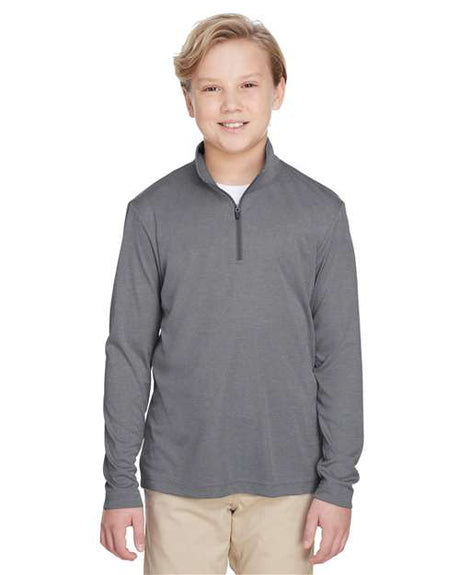 Team 365 Youth Zone Sonic Heather Performance Quarter-Zip Pullover - Team 365 TT31HY