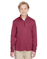 Team 365 Youth Zone Sonic Heather Performance Quarter-Zip Pullover - Team 365 TT31HY