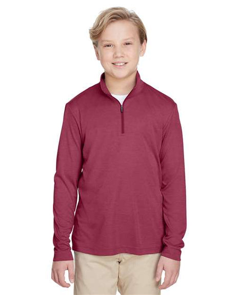 Team 365 Youth Zone Sonic Heather Performance Quarter-Zip Pullover - Team 365 TT31HY