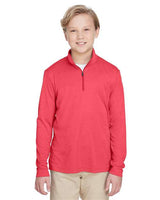 Team 365 Youth Zone Sonic Heather Performance Quarter-Zip Pullover - Team 365 TT31HY
