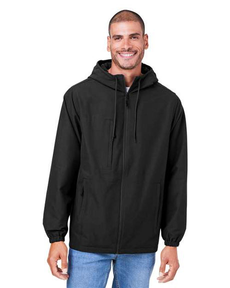 Harriton Unisex Flex Twill Hooded Jacket - Harriton 13931