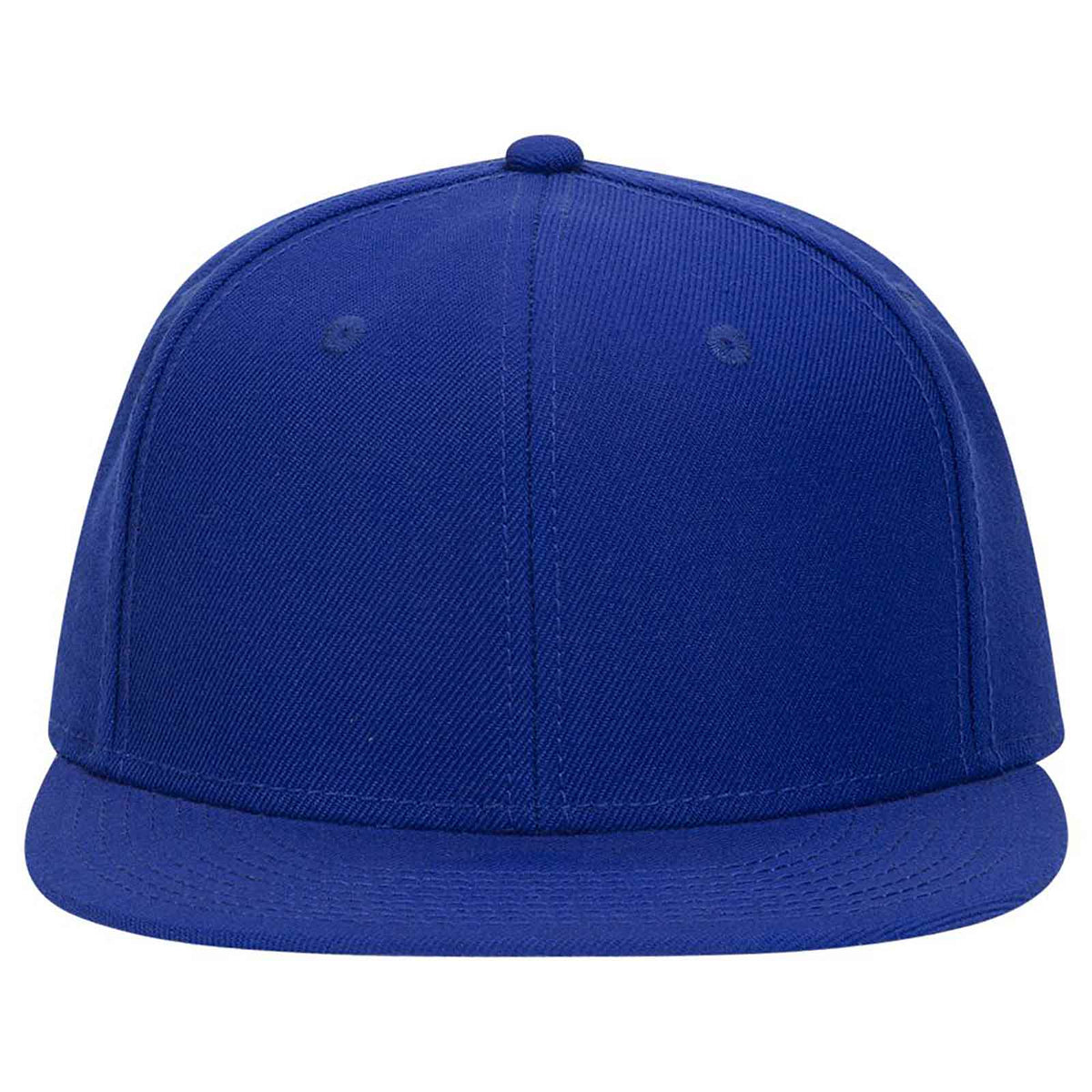 OTTO CAP "OTTO FIT" 6 Panel Mid Profile Flat Visor Baseball Cap OTTO 123-969 Otto Cap 001 - Royal 7