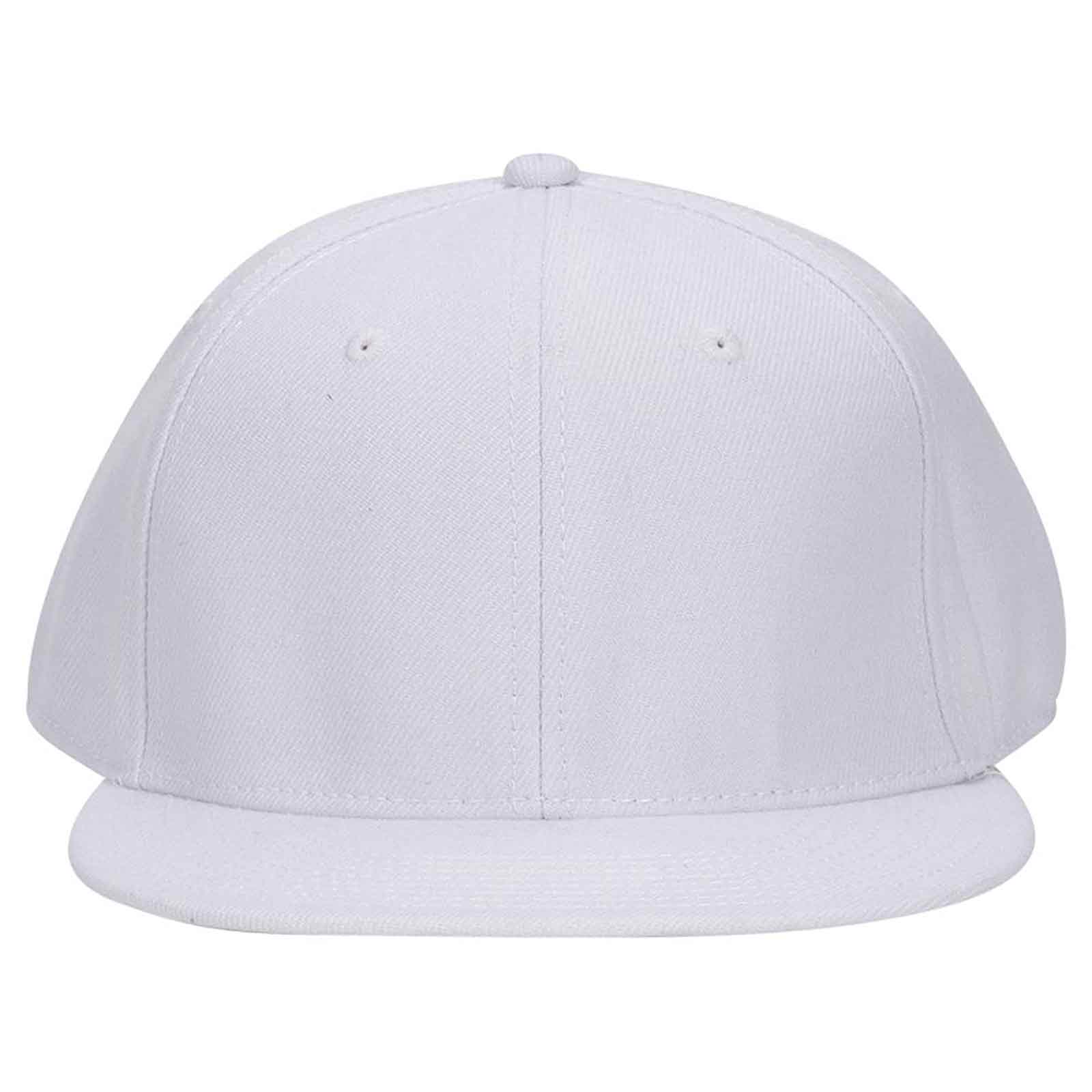 OTTO CAP "OTTO FIT" 6 Panel Mid Profile Flat Visor Baseball Cap OTTO 123-969 Otto Cap 016 - White 7