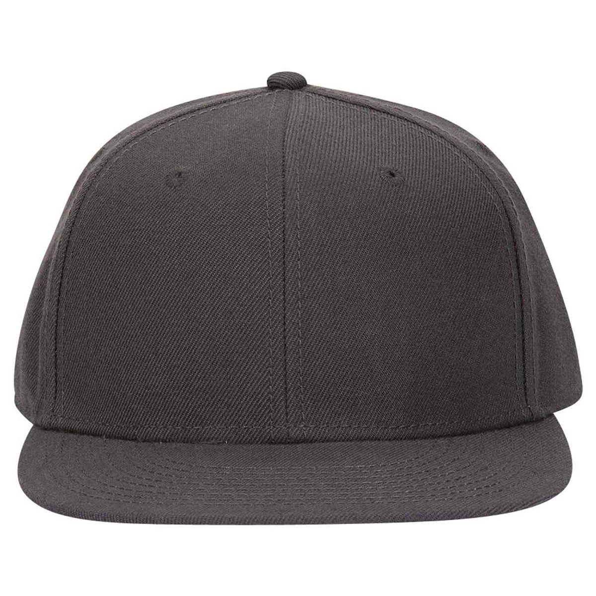 OTTO CAP "OTTO FIT" 6 Panel Mid Profile Flat Visor Baseball Cap OTTO 123-969 Otto Cap 025 - Char. Gray 7