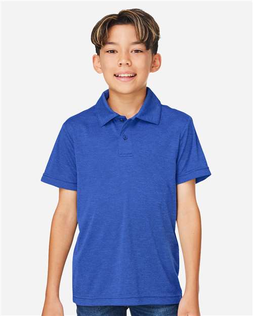 Team 365 Youth Zone Sonic Heather Performance Polo - Team 365 TT51HY