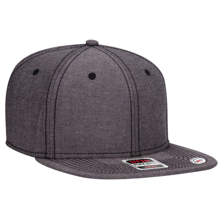 OTTO CAP “OTTO SNAP” 6 Panel Pro Style Snapback Hat OTTO 125-1038 Otto Cap 003A - Black OSFM - Adult