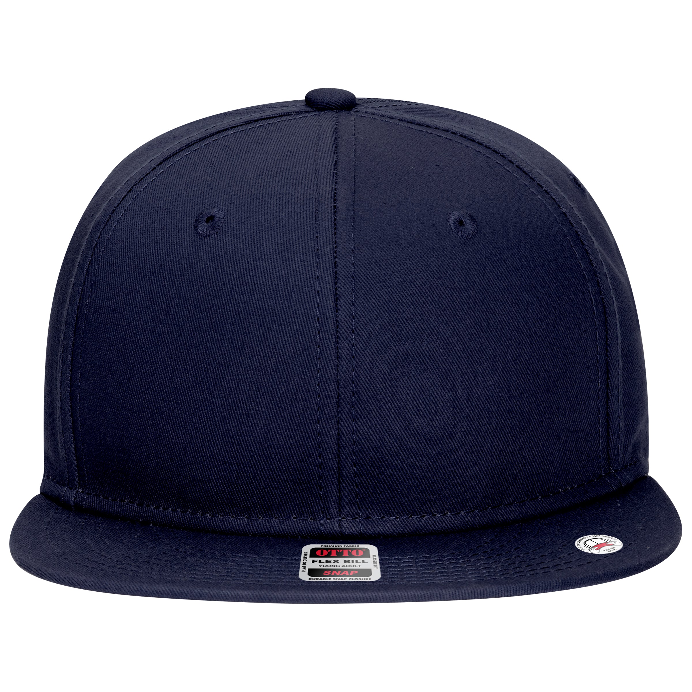 OTTO CAP “OTTO SNAP” 6 Panel Pro Style Snapback Hat OTTO 125-1038 Otto Cap 004 - Navy Young Adult