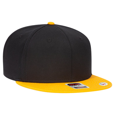 OTTO CAP “OTTO SNAP” 6 Panel Pro Style Snapback Hat OTTO 125-1038 Otto Cap 060303 - Gld/Blk/Blk OSFM - Adult