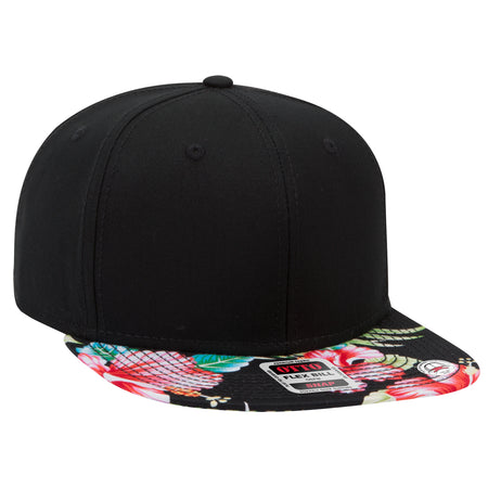 OTTO CAP “OTTO SNAP” 6 Panel Pro Style Snapback Hat OTTO 125-1038 Otto Cap HP010303 - Design001/Blk/Blk OSFM - Adult