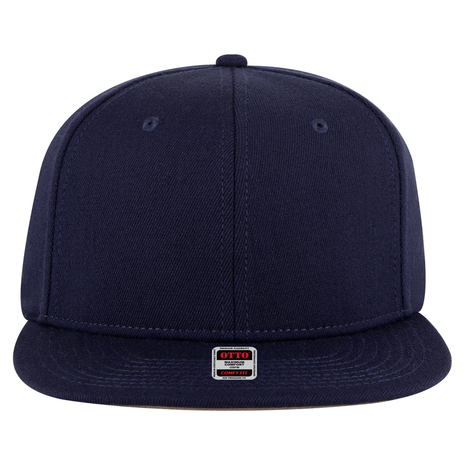 OTTO CAP "OTTO COMFY FIT" 6 Panel Mid Profile Style Snapback Hat OTTO 125-1323 Otto Cap 004 - Navy OSFM - Adult