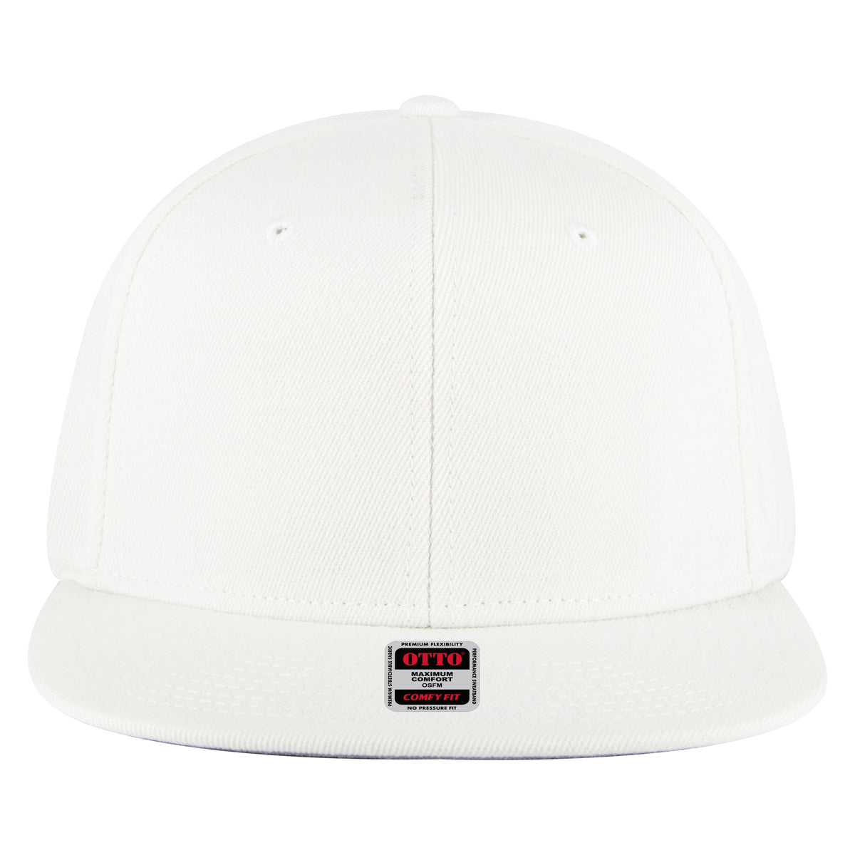 OTTO CAP "OTTO COMFY FIT" 6 Panel Mid Profile Style Snapback Hat OTTO 125-1323 Otto Cap 016 - White OSFM - Adult