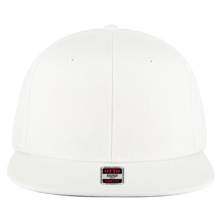 OTTO CAP "OTTO COMFY FIT" 6 Panel Mid Profile Style Snapback Hat OTTO 125-1323 Otto Cap 016 - White OSFM - Adult