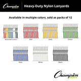 HEAVY-DUTY NYLON LANYARDS ASSORTED/POLY BAG