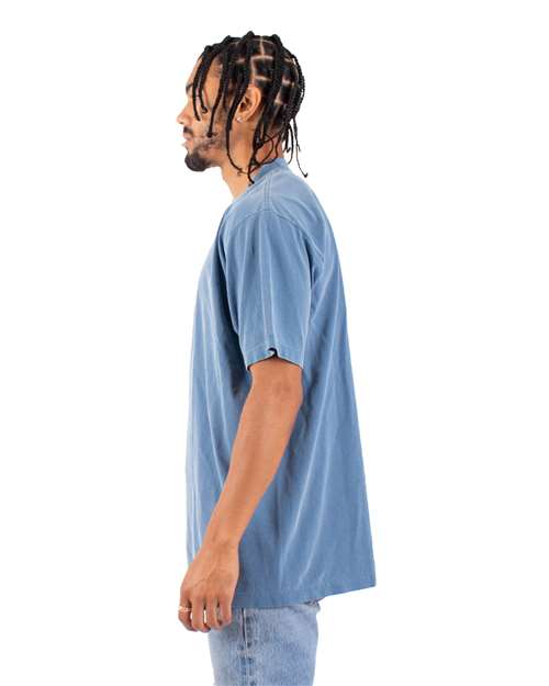 Shaka Wear Unisex Garment-Dyed Crewneck T-Shirt - Washed Denim - Shaka Wear SHGD Shaka Wear Washed Denim XS
