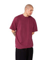 Shaka Wear Men's Tall Max Heavyweight Short Sleeve T-Shirt - Burgundy - Shaka Wear SHMHSST Shaka Wear Burgundy LT