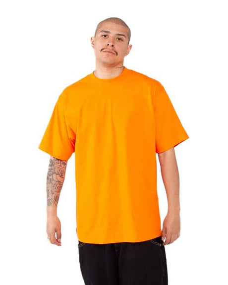 Shaka Wear Men's Tall Max Heavyweight Short Sleeve T-Shirt - Orange - Shaka Wear SHMHSST Shaka Wear Orange XLT