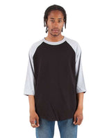Shaka Wear Unisex Raglan Three-Quarter Sleeve T-Shirt - Shaka Wear SHRAG