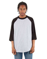 Shaka Wear Unisex Raglan Three-Quarter Sleeve T-Shirt - Shaka Wear SHRAG
